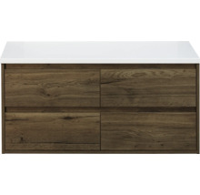 SANOX Badkamermeubelset Porto met wastafelblad 58x120,2x50 cm tabacco