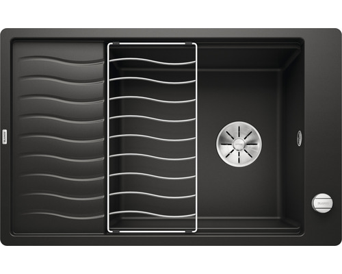 Spoelbak met afdruiprek en afdruiprooster