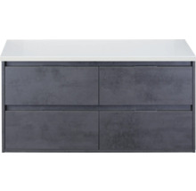 SANOX Badkamermeubelset Porto met wastafelblad 58x120,2x50 cm beton antraciet