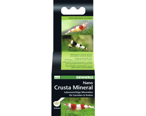 DENNERLE Nano Crusta mineral Garnalenvoer 35 g Dennerle Crusta Mineral Nano, essentiële mineralen voor garnalen en kreeften