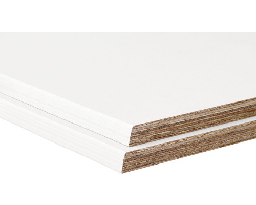 PAINTPLEX boeideel (lxbxd) 2500x200x18 mm Twee wit gecoate houten platen in stapelweergave