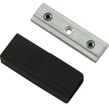 GARDINIA Luxor railverbinder binnenloop aluminium/zwart