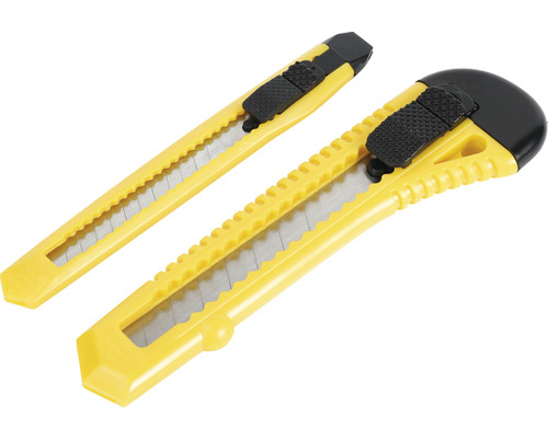 Twee afbreekmes met messen om te snijden