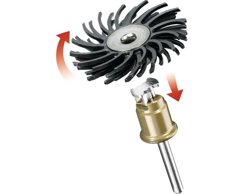 Lamellenschuurwiel met opspandoorn voor boormachines