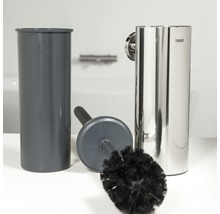 TIGER Toiletborstelset Comfort & Safety met verlengde steel wandmontage RVS glans