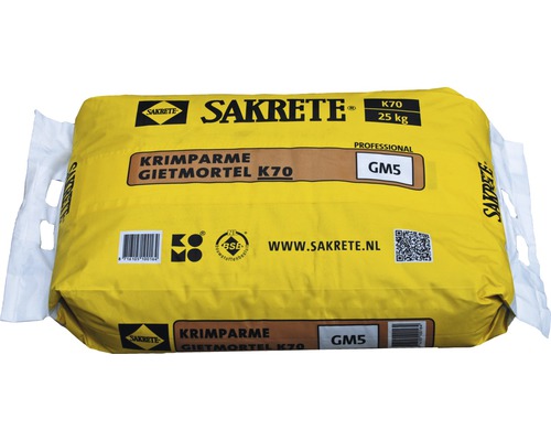 SAKRETE Krimparme gietmortel GM5 25 kg