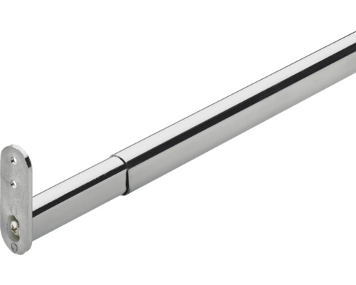 HETTICH Kastroede ovaal verstelbaar Ø 22 mm verchroomd 60-90 cm Uittrekbare kledingroede met beugel voor wandmontage