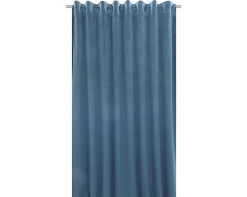 SOLEVITO Gordijn met plooiband Velvet blauw 140x280 cm