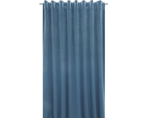 SOLEVITO Gordijn met plooiband Velvet blauw 140x280 cm-0