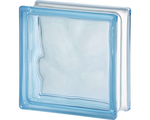 Glasblok azuur wolk 19x19x8 cm Glasblok azuur wolk 19x19x8 cm