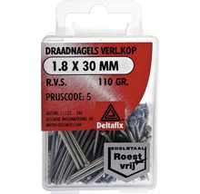 Draadnagels 1,8 x 30 millimeter in transparante verpakking