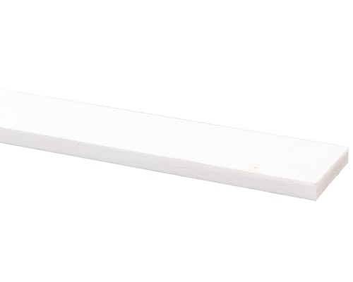Schaaflat hardhout gegrond wit (b x d x l) 69 x 12 x 2100 mm Houten profiellijst, wit