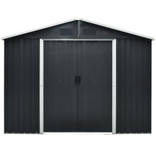 Metalen tuinhuis met dubbele deur