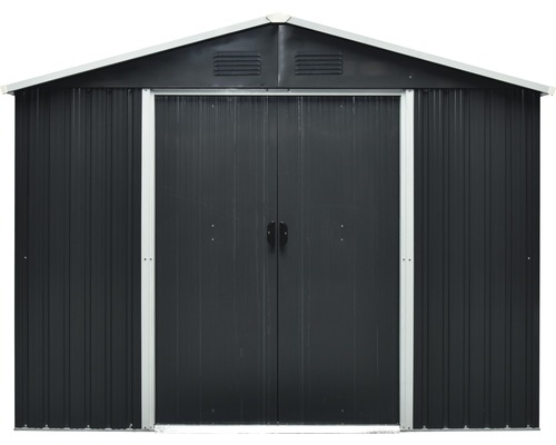 Metalen tuinhuis met dubbele deur