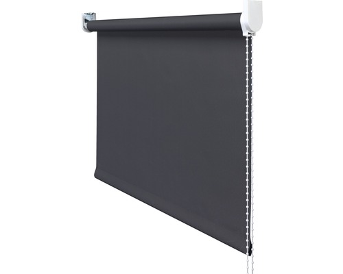Grijs rolgordijn voor raamdecoratie en zonwering