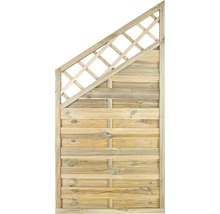 Tuinscherm Molina geïmpregneerd grenenhout schuin FSC 90x180/120 cm