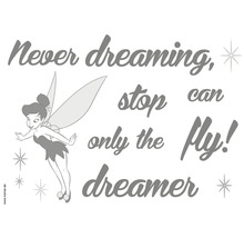 Wanddecoratie met Tinkerbell en spreuk