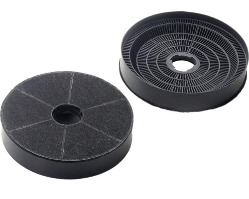 Twee afzuigkapfilters van actieve kool