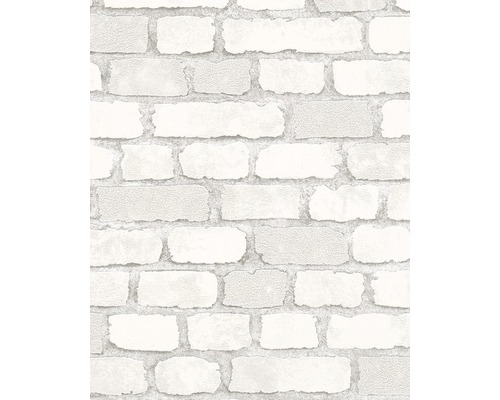MARBURG Vliesbehang 58412 hout-/steenoptiek wit Behang met baksteenmotief