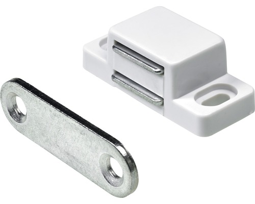 HETTICH Magneetsluiting 35x15 mm wit (max. 4 kg), 50 stuks Magnetische deursluiting met tegenplaat