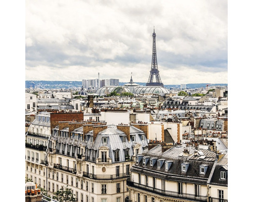 ESTAHOME Fotobehang vlies 158810 #FAB Paris city view grijs/oranje 279x279 cm