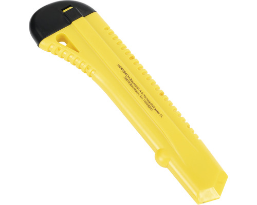 Geel tapijtmes met zwart uiteinde