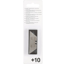 Verpakking met tien onbreekbare trapeziumvormige messen 61x18 millimeter