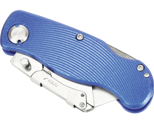 Blauw tapijtmes met mesmagazijn