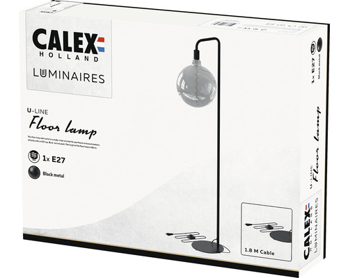 Calex U-Line vloerlamp in productverpakking