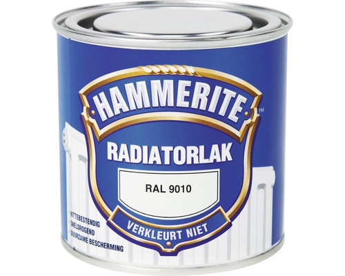 HAMMERITE Radiatorlak RAL 9010 250 ml Hammerite radiatorlak blik RAL 9010