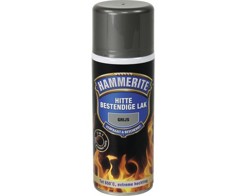 HAMMERITE Hittebestendige lak mat grijs spuitbus 400 ml Hammerite hittebestendige lak, grijs