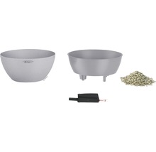 Bloembakset met plantinzet, waterniveau-indicator en substraat