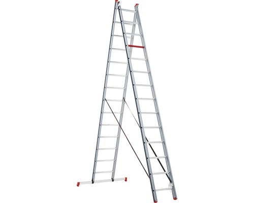Aluminium vouwladder met treden