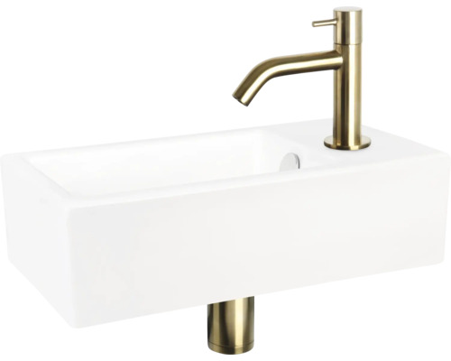 Keramische wastafel met kraan