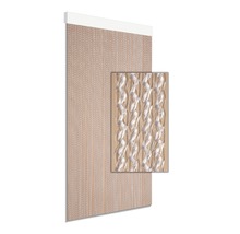 Decoratief deurkettinggordijn met koorden en detailopname