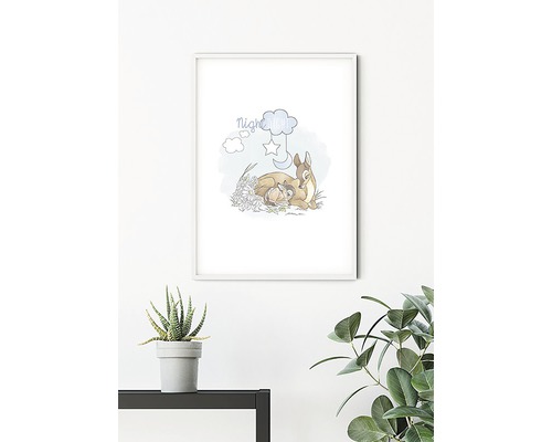 Ingelijste muurdecoratie met herten- en reekalfmotief