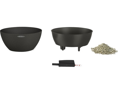 Lechuza Yula plantenbak set met inzetstuk, waterniveau-indicator en plantensubstraat