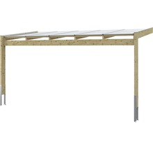 Houten carport met lichtdoorlatend dak