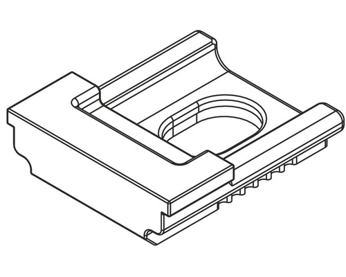 Tekening van een installatieclip