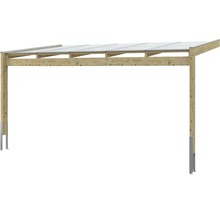 Houten carport met transparant dak
