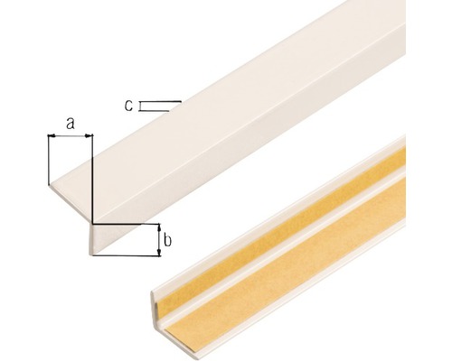 Kunststof hoekprofiel met plakstrip