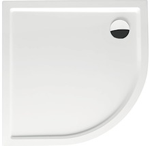 Vierkante douchebak met kwartronding