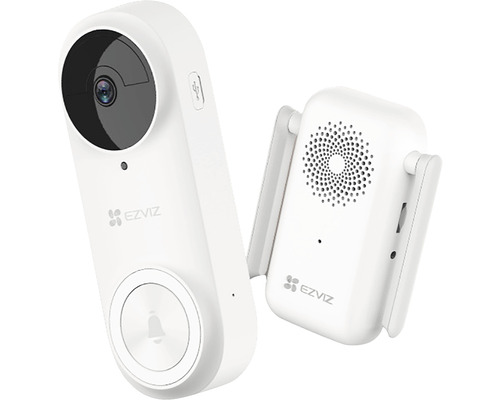 EZVIZ Draadloze videodeurbel DB2 + chime wit EZVIZ Draadloze videodeurbel DB2 + chime wit