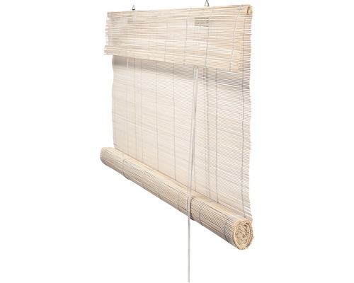 Rolgordijn bamboe wit 60x180 cm