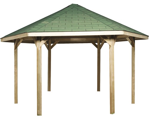 Houten tuinpaviljoen met dakshingles