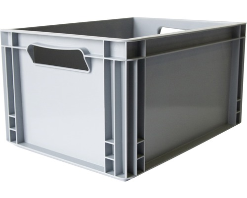 WIBO Opbergbox 40x22x30 cm grijs 20 liter Kunststof opbergbox met handgrepen