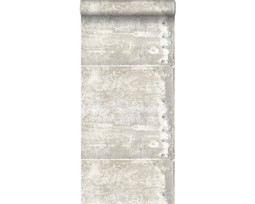 ORIGIN Vliesbehang 337230 Matières - Metal grote verweerde metalen platen wit
