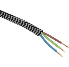 Textielkabel met driekernige draad voor elektrische installaties