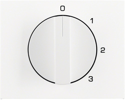 BERKER K1 Centraalplaat 3-standenschakelaar met nulstand polar wit 1087710900