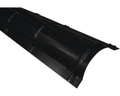 PRECIT Nokvorst halfrond voor dakpanplaat, RAL9005 zwart, 2000x280 mm